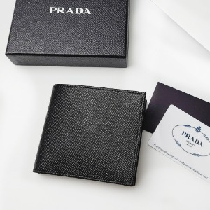 [당일 발송] 프라다 사피아노 남자 반지갑 블랙 풀구성품 선물 포장 - 부루 구매대행